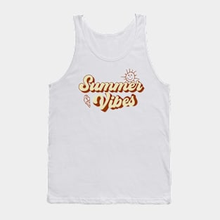 Summer vibes font design Tank Top